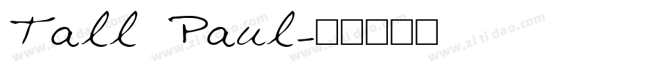 Tall Paul字体转换